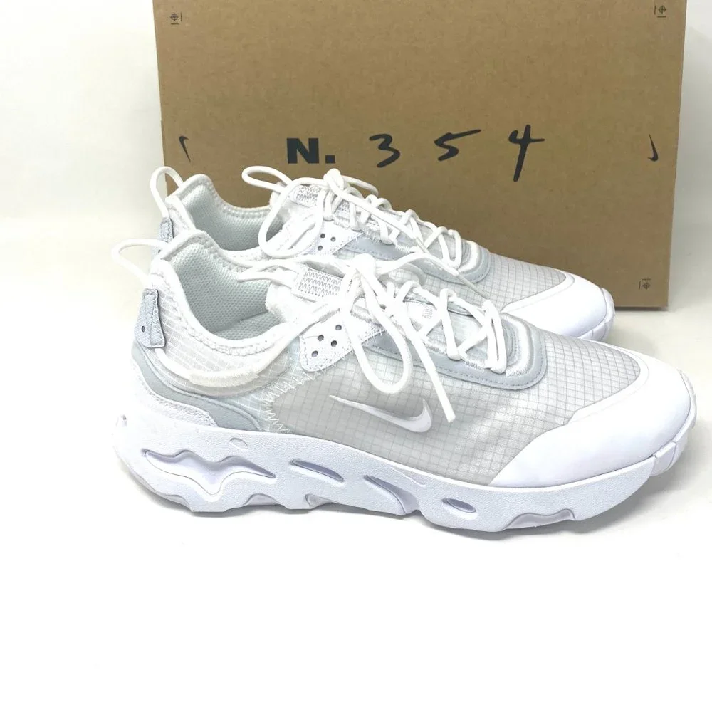 💖MEGA SALE💖NIKE WOMEN'S  CV1772 101 REACT LIVE White-pur Platinum  Running - Picture 3 of 12